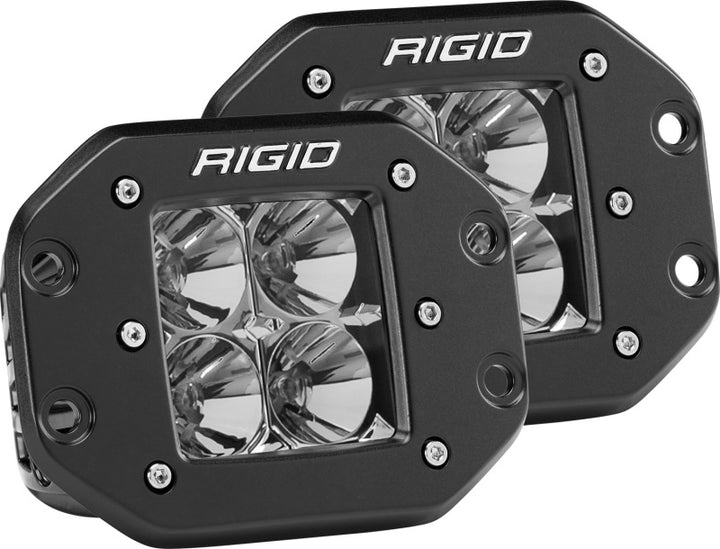Rigid Industries Dually - Flush Mount - Flood - Set of 2 - Bull Strap