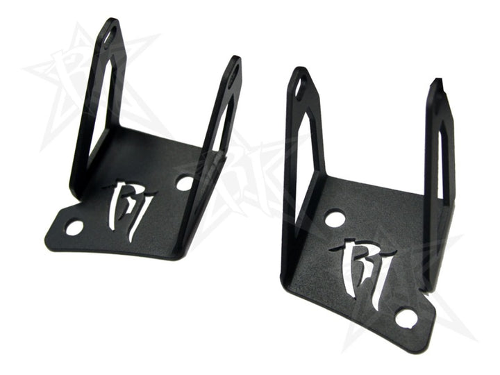 Rigid Industries Jeep JK - A-Pillar Mount Kit - Mounts set of Dually/D2 - Bull Strap