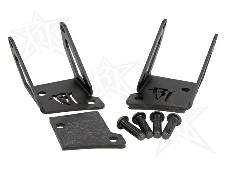 Rigid Industries Jeep JK - A-Pillar Mount Kit - Mounts set of Dually/D2 - Bull Strap