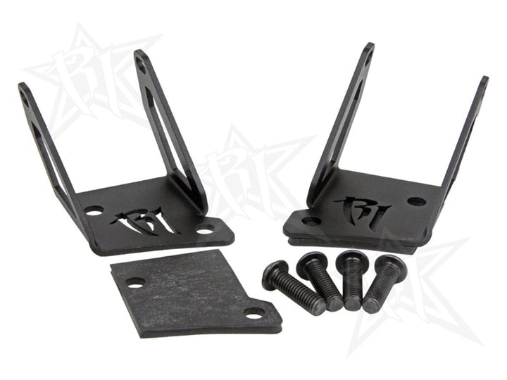 Rigid Industries Jeep JK - A-Pillar Mount Kit - Mounts set of Dually/D2 - Bull Strap