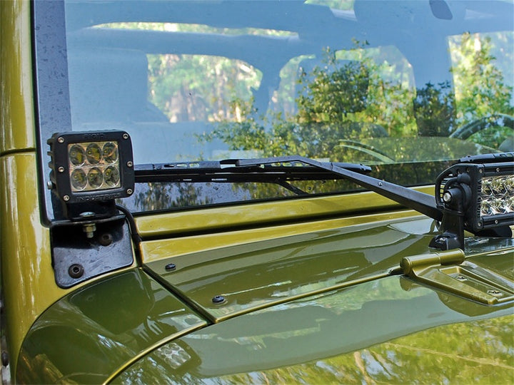 Rigid Industries Jeep JK - A-Pillar Mount Set of 2 - For Dually/D2 set - Bull Strap
