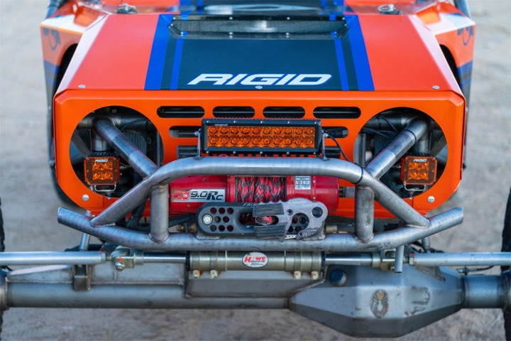 Rigid Industries Protective Polycarbonate Cover - Dually/D2 - Yellow - Bull Strap