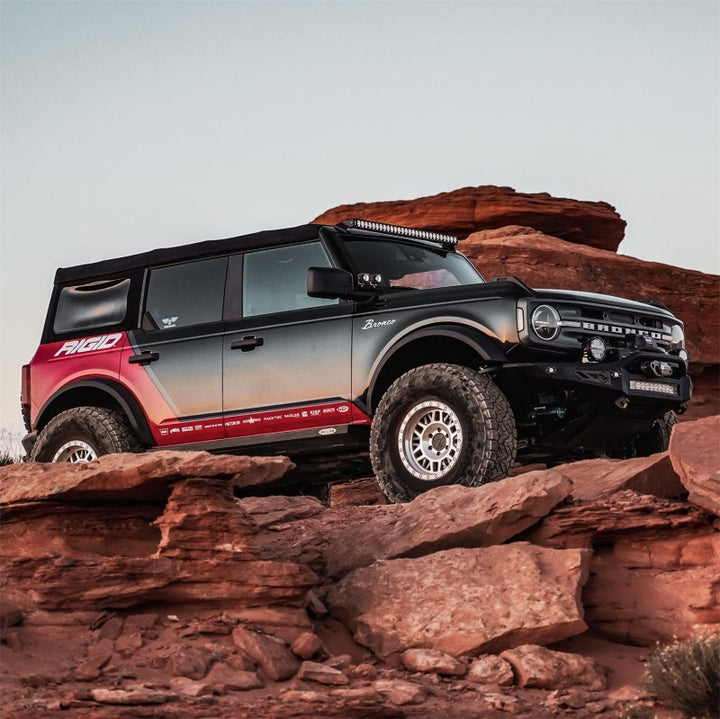 Rigid Industries Revolve 40in Bar w/Amber Trim Ring - Bull Strap