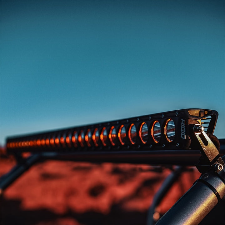 Rigid Industries Revolve 50in Bar w/Amber Trim Ring - Bull Strap