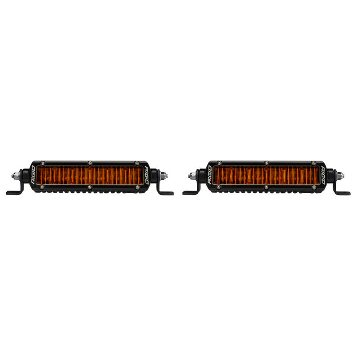 Rigid Industries SR-Series SAE 6in. w/ Amber PRO Lens (Pair) - Bull Strap