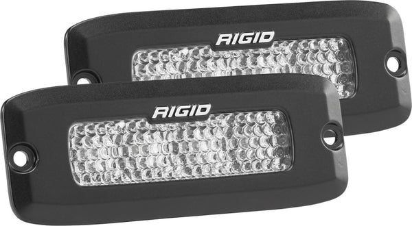 Rigid Industries SRQ - 60 Deg. Lens - White - Flush Mount - Set of 2 - Bull Strap
