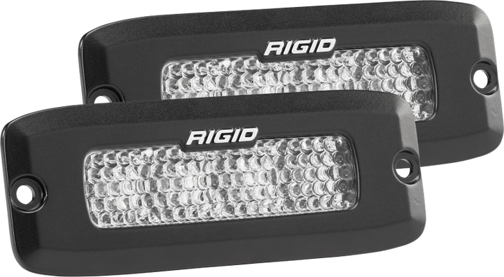 Rigid Industries SRQ - 60 Deg. Lens - White - Flush Mount - Set of 2 - Bull Strap