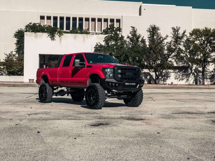 Road Armor 11-16 Ford F-250 SPARTAN Front Bumper Bolt-On Pre-Runner Guard - Tex Blk - Bull Strap