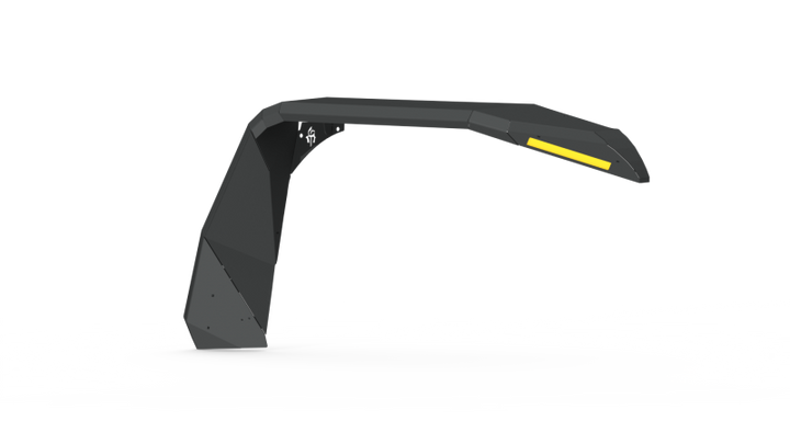Road Armor 18-20 Jeep Wrangler JL Stealth Front Fender Flare w/Switchback LED DRL - Tex Blk - Bull Strap