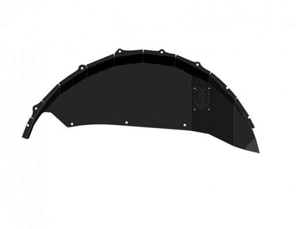 Road Armor 18-20 Jeep Wrangler JL Stealth Rear Fender Liner Body Armor - Black Steel - Bull Strap