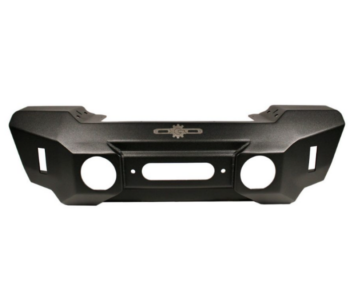Rock Slide 07-18 Jeep Wrangler JK Big Sky Aluminum Stubby Front Bumper w/ Winch Plate - Bull Strap