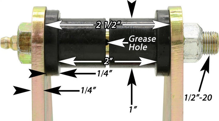 RockJock 76-86 CJ HD Leaf Spring Shackles Front w/ Urethane Bushings HD Greasable Bolts Pair - Bull Strap