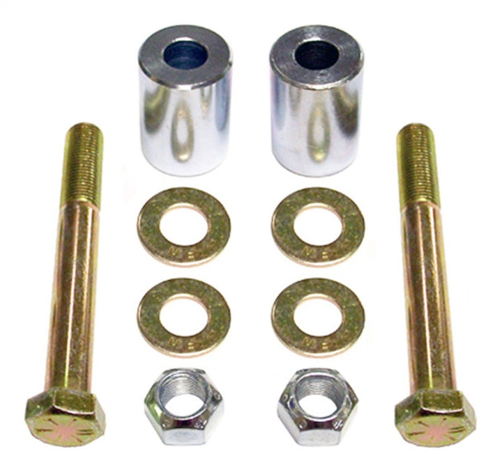 RockJock JK Shock Mount Relocation Kit Rear Lower w/ Hardware Pair - Bull Strap