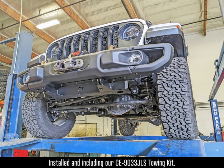 RockJock JL/JT Winch Plate Kit Steel Bumper - Bull Strap