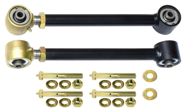 RockJock TJ/LJ Johnny Joint Adjustable Control Arms Lower Front or Rear Adjustable Greasable Pair - Bull Strap
