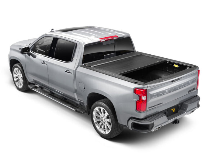 Roll-N-Lock 2019 Chevy Silverado 1500 68-3/8in E-Series Retractable Tonneau Cover - Bull Strap