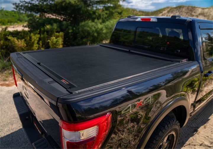 Roll-N-Lock 2022 Toyota Tundra Crew Cab/Double Cab 66.7in M-Series Retractable Tonneau Cover - Bull Strap