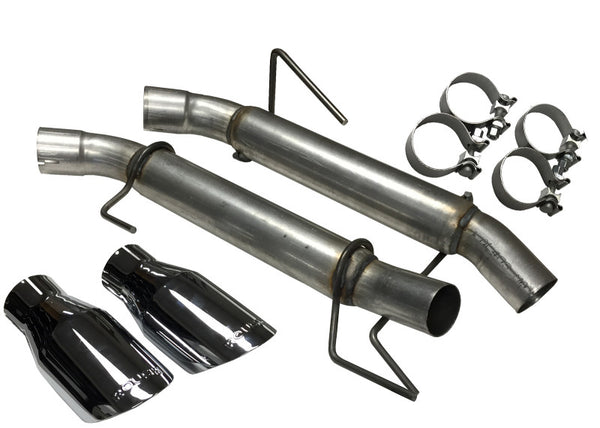 Roush 2005-2010 Ford Mustang V8 Extreme Axle-Back Exhaust Kit - Bull Strap