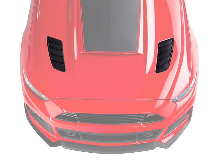 Roush 2015-2017 Ford Mustang Black Heat Extractors - Bull Strap