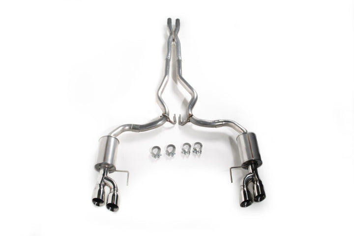 Roush 2018-2024 Ford Mustang 5.0L V8 Cat-Back Exhaust Kit (Fastback Only) - Bull Strap