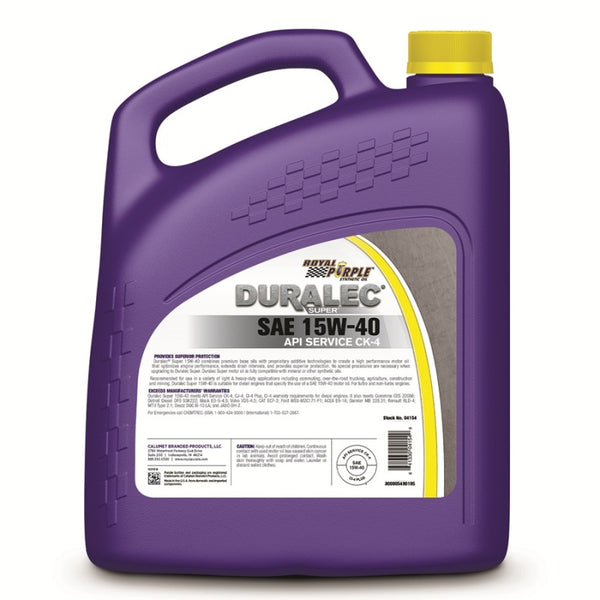 Royal Purple Duralec Super Diesel 15W-40 CK-4 Motor Oil - 1 Gallon - Bull Strap