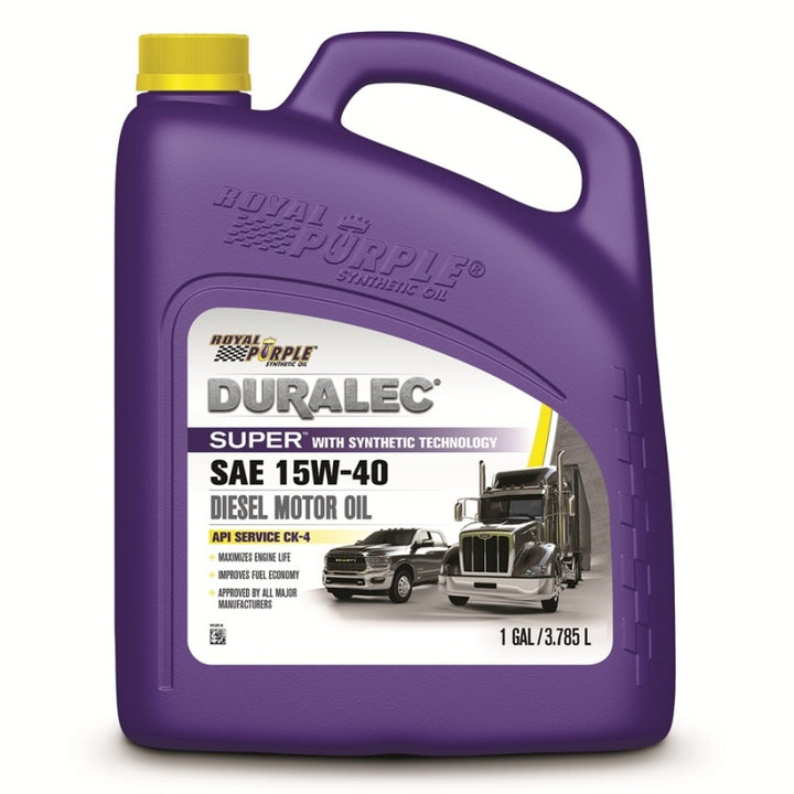 Royal Purple Duralec Super Diesel 15W-40 CK-4 Motor Oil - 1 Gallon - Bull Strap