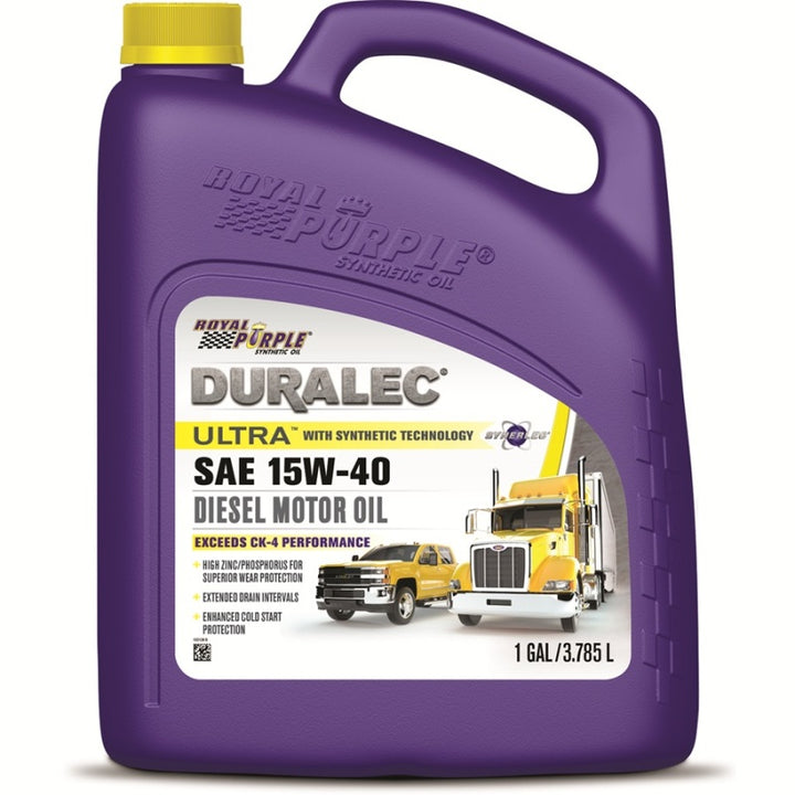 Royal Purple Duralec Ultra Diesel 15W-40 CK-4 Motor Oil - 1 Gallon - Bull Strap
