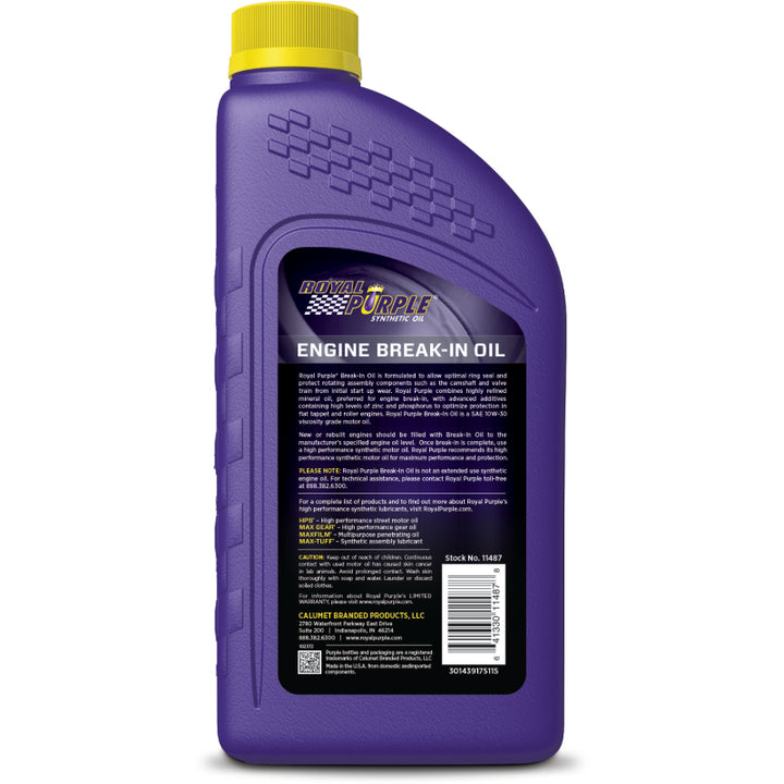 Royal Purple Engine Break-In Oil - 1 Quart - Bull Strap