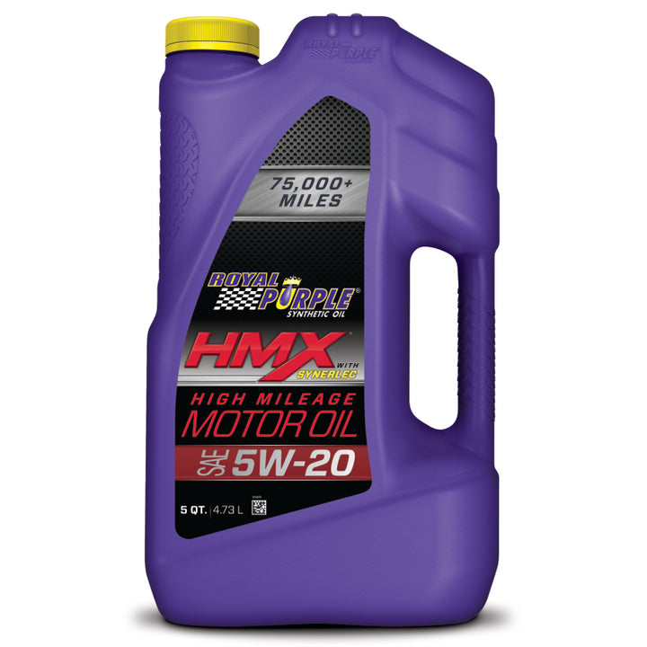 Royal Purple HMX Premium Synthetic High Mileage 5W-20 Motor Oil - 5 Quart - Bull Strap