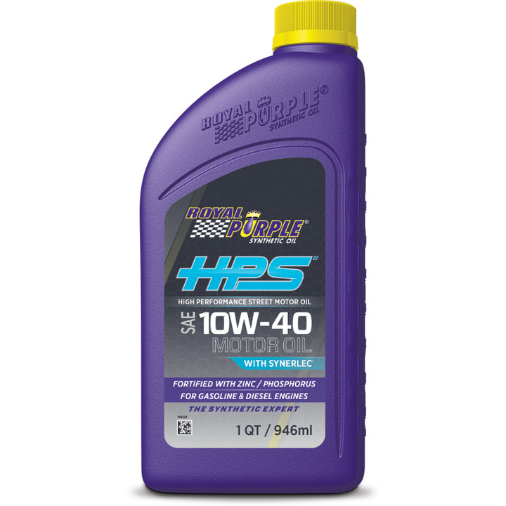 Royal Purple HPS Synthetic High Performance Street 10W-40 Motor Oil - 1 Quart - Bull Strap