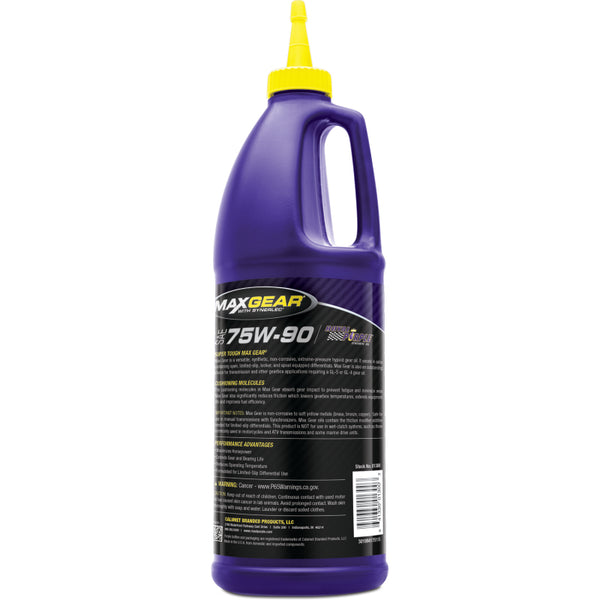 Royal Purple Max Gear Synthetic 75W-90 Gear Oil - 1 Quart - Bull Strap