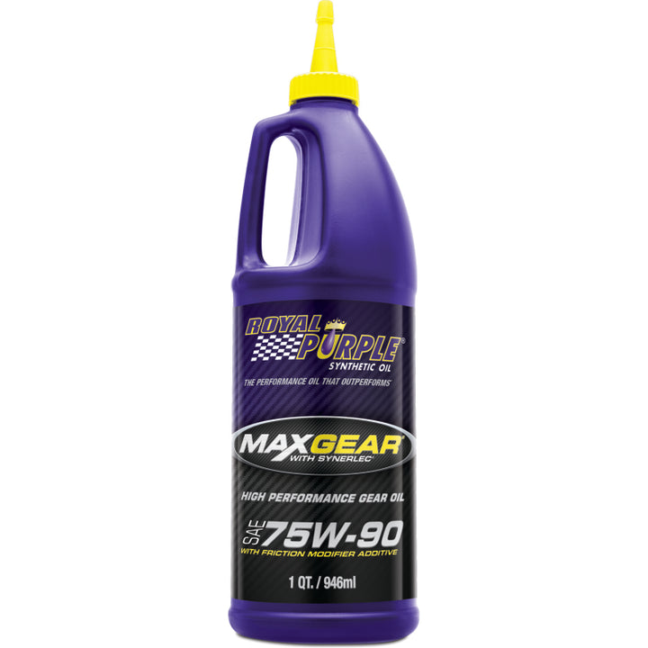 Royal Purple Max Gear Synthetic 75W-90 Gear Oil - 1 Quart - Bull Strap