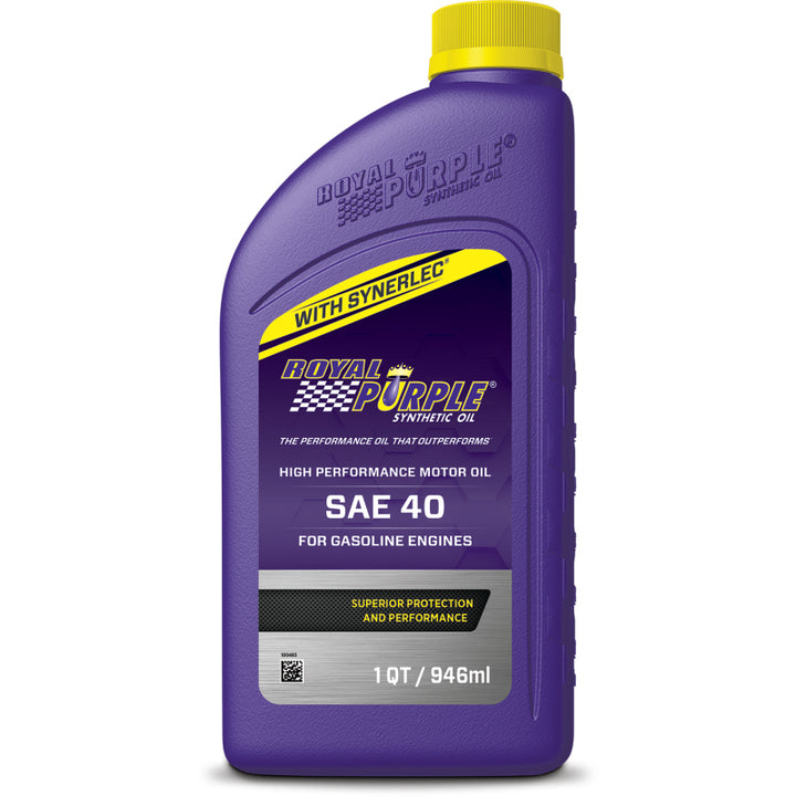 Royal Purple Premium Synthetic High Performance Straight-Grade SAE 40 Motor Oil - 1 Quart - Bull Strap