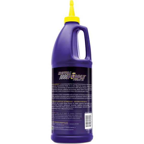 Royal Purple Synchromax Synthetic Manual Transmission Fluid - 1 Quart - Bull Strap