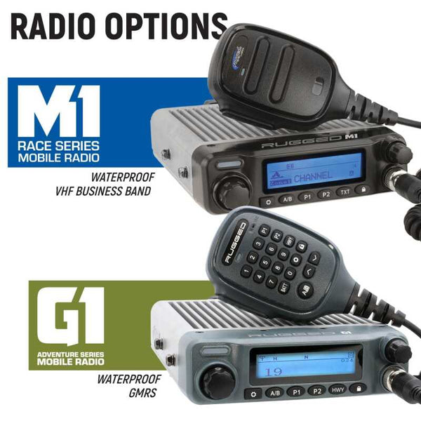 Rugged Rad Kawasaki Teryx KRX Complete Comm Kit w/ BTI and 2-Way - STX Stereo / G1 GMRS / Dash Moun - Bull Strap
