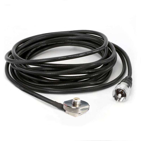Rugged Radios 15 Ft Antenna Coax Cable with 3/8 NMO Mount - Bull Strap