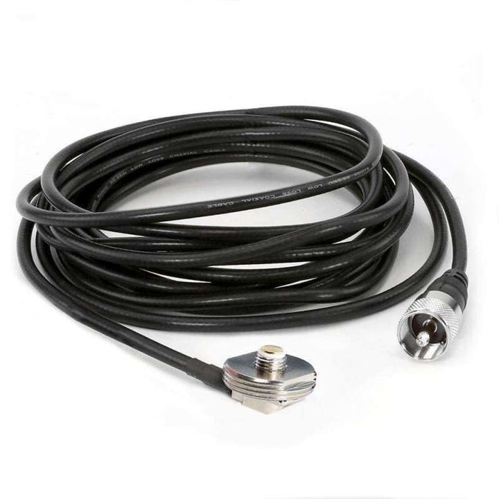 Rugged Radios 15 Ft Antenna Coax Cable with 3/8 NMO Mount - Bull Strap