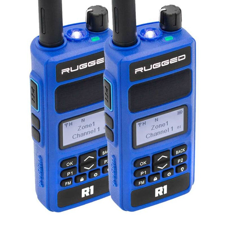 Rugged Radios 2 PACK - Rugged R1 - Business Band Two Way Handheld Radio - Digital and Analog - Bull Strap