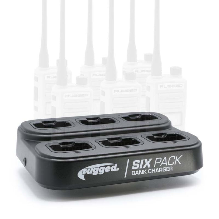 Rugged Radios 6-Pack Bank Charger for Handheld Radios R1 - Bull Strap