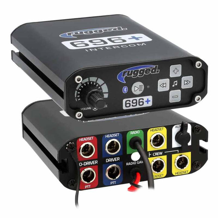 Rugged Radios 696 PLUS Complete Master Communication Kit with Intercom and 2-Way Radio G1 GMRS - Bull Strap