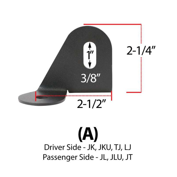 Rugged Radios Antenna Mount for Jeep Wrangler TJ LJ JK JL and Gladiator JT Jeep B Mount - Bull Strap