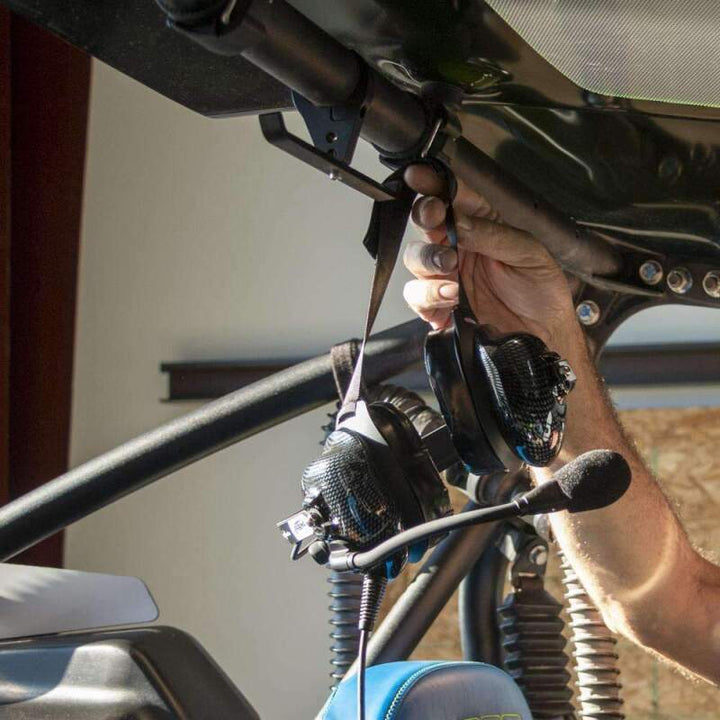 Rugged Radios Dual Headset Hanger with Bar Mount 1.50 Inches Tube Diameter - Bull Strap