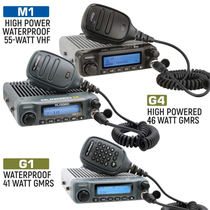 Rugged Radios Ford Raptor Two-Way Mobile Radio Kit 55 Watt M1-V - Business Band VHF - Bull Strap
