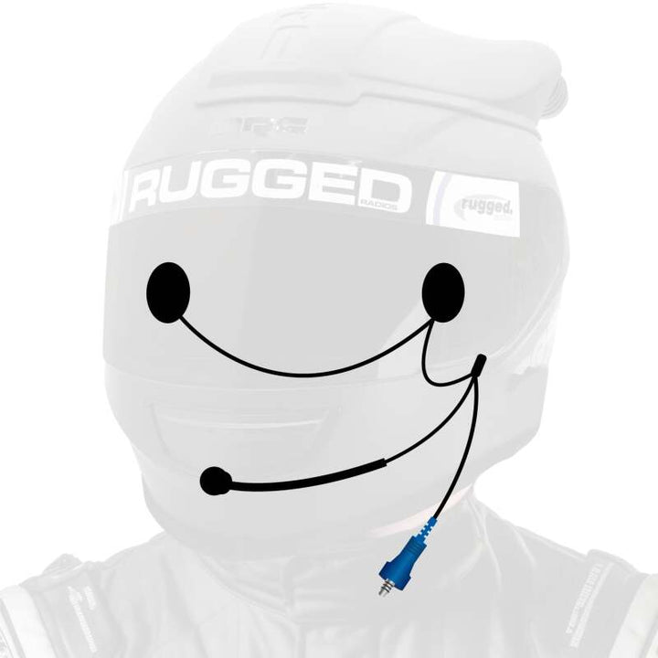 Rugged Radios OFFROAD Wired Helmet Kit with Alpha Audio Speakers & Mic - Bull Strap