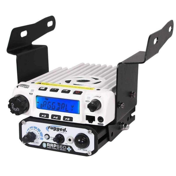 Rugged Radios Polaris RZR 570 800 900 Mount for M1 / G1 / RM60 / GMR45 Radio and Rugged Intercom - Bull Strap