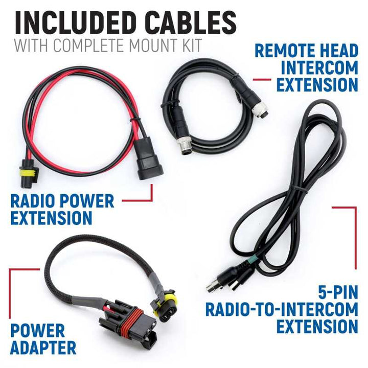 Rugged Radios Polaris Xpedition Complete Comm Kit w/ BTI and 2-Way Radio No Intercom / G1 GMRS - Bull Strap