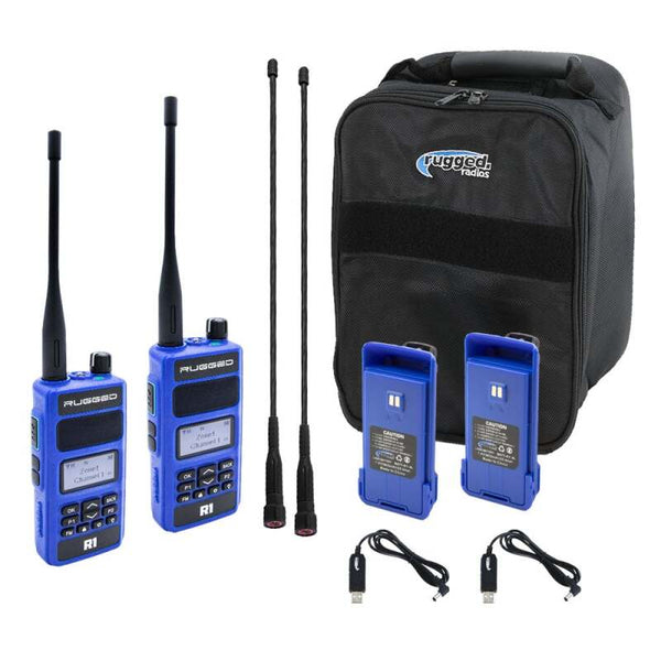 Rugged Radios R1 READY PACK - Rugged R1 - Business Band Two Way Handheld Radios - Digital and Analog - Bull Strap