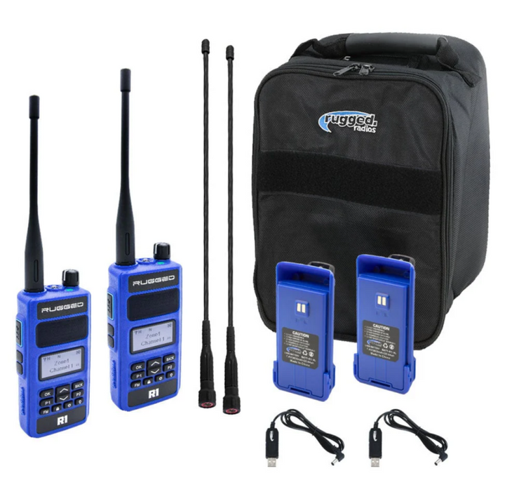 Rugged Radios R1 READY PACK - Rugged R1 - Business Band Two Way Handheld Radios - Digital and Analog - Bull Strap