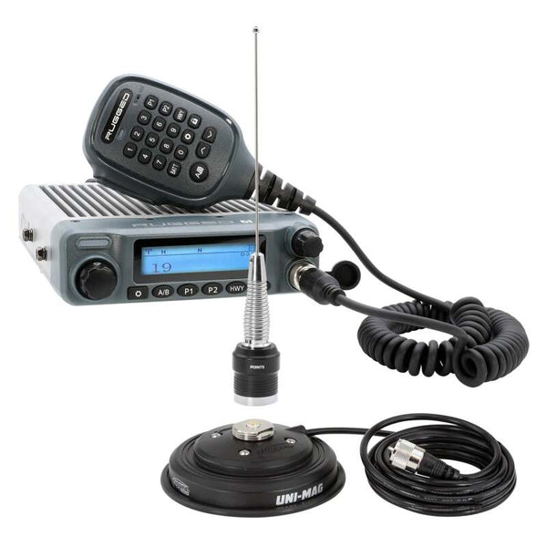 Rugged Radios Radio Kit - G1 ADVENTURE SERIES Waterproof GMRS Mobile Radio with Antenna - Bull Strap