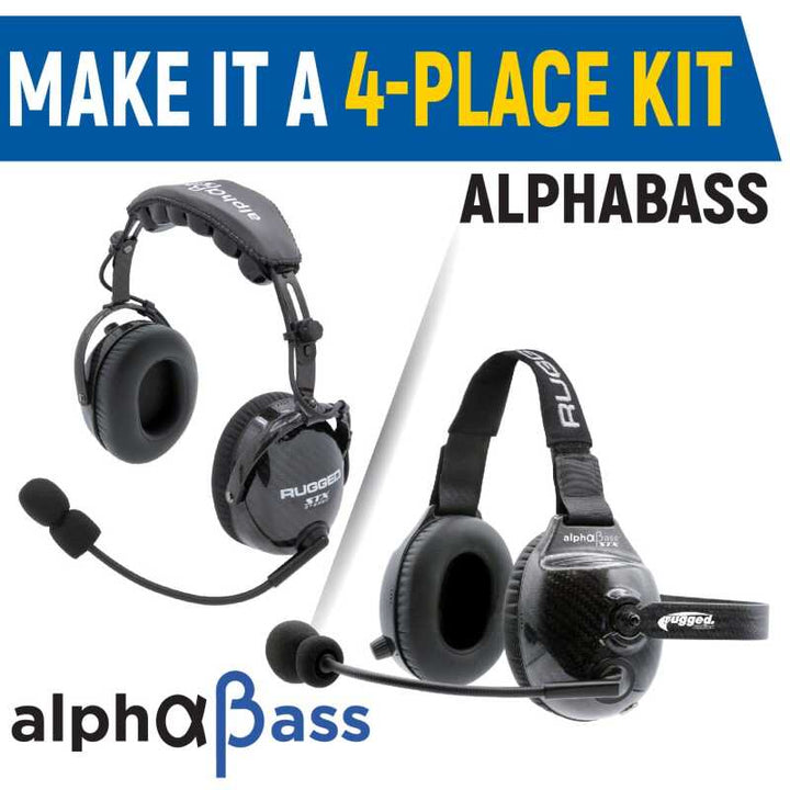 Rugged Radios Rear Seat Expansion Kit w/ Helmet Kits or Headsets /Ultimate Headset - Over the Head - Bull Strap